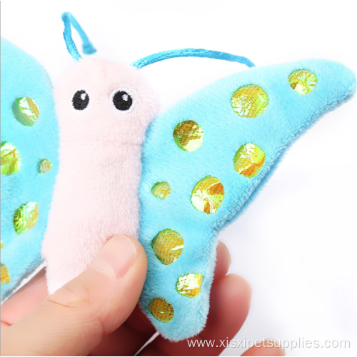 Cute butterfly shape paper wings catnip pet toy